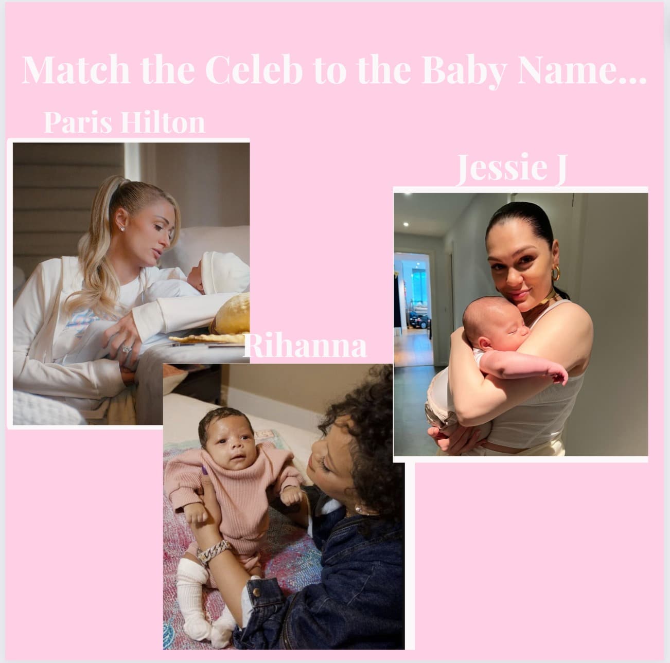 8. Match the celeb to the baby's name