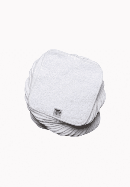 25 Washable Cotton Terry Cloth Wipes